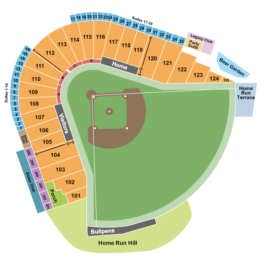 Sutter Health Park Oakland Athletics Seating Chart